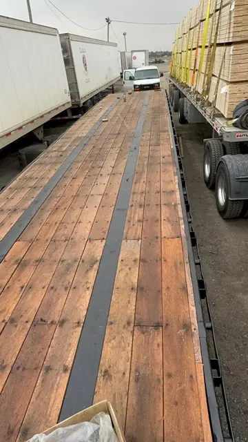 Flatbed — new hardwood deck boards