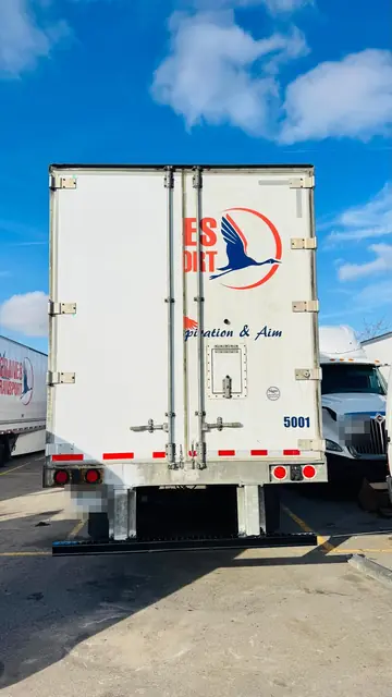 New rear ICC bumper on a 53' reefer