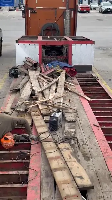 Deck boards being replaced