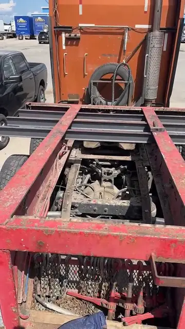 Deck frame behind the cab