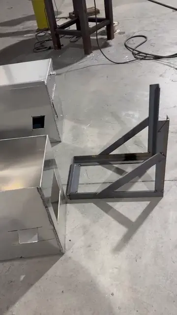 Aluminum generator box being fabricated